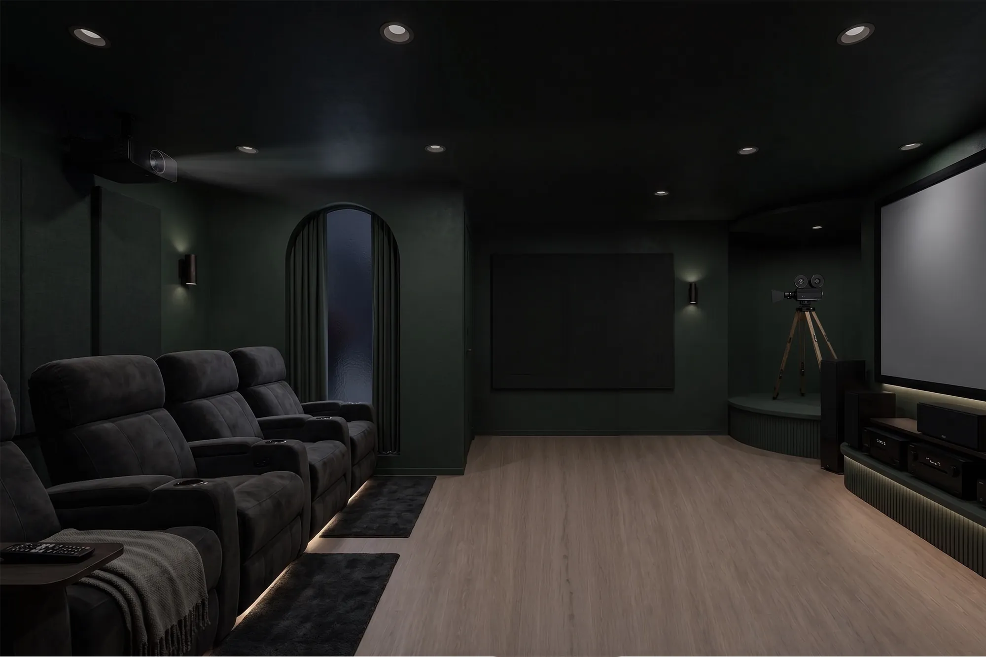 Reimagined as a private home cinema.